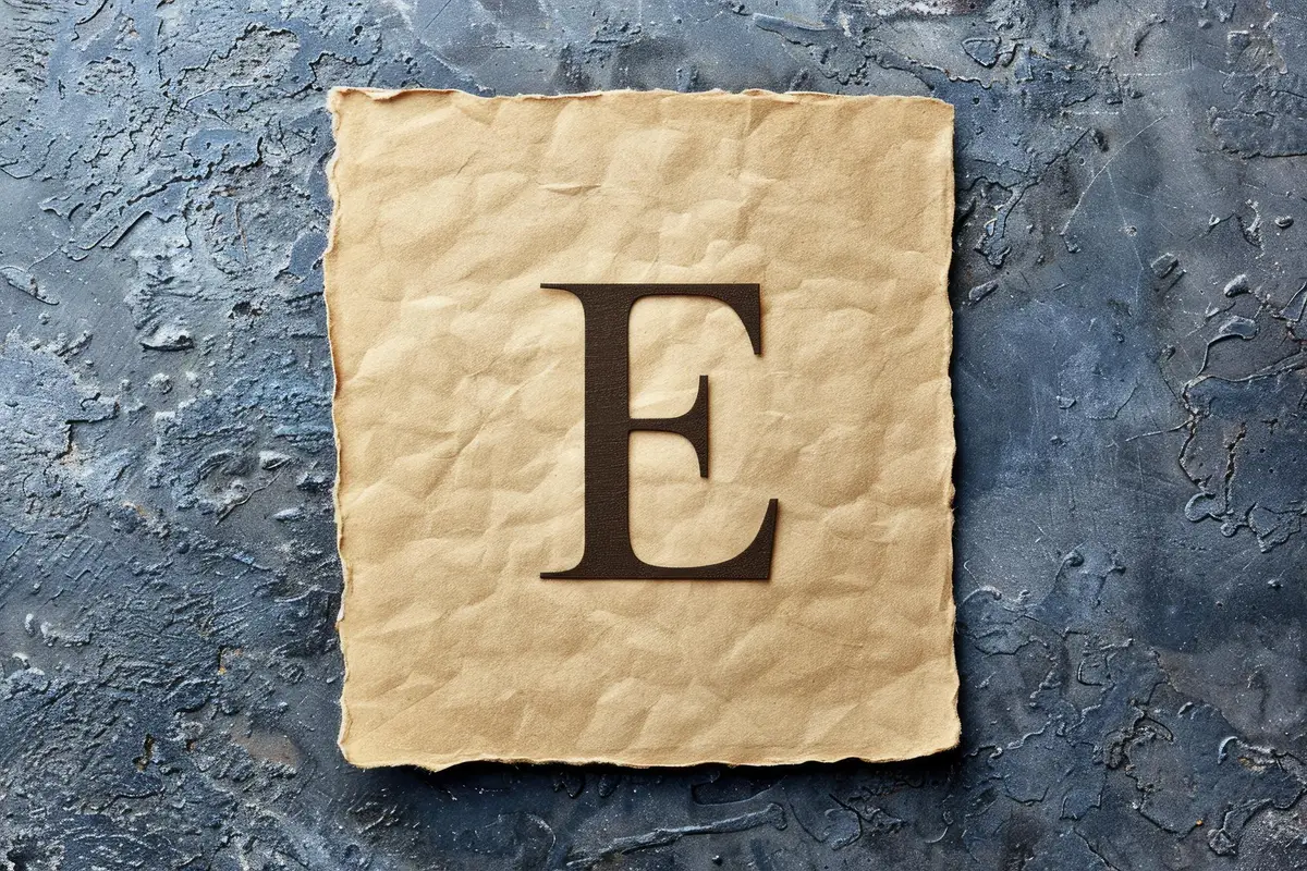 livre ancien lettre e
