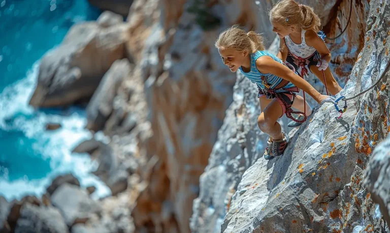 enfants aventure falaise