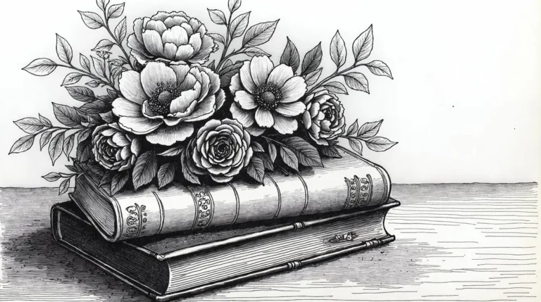 livre ancien fleurs noires
