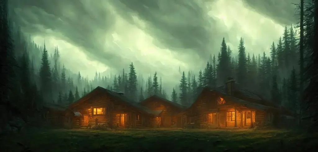 forest cabin dystopia
