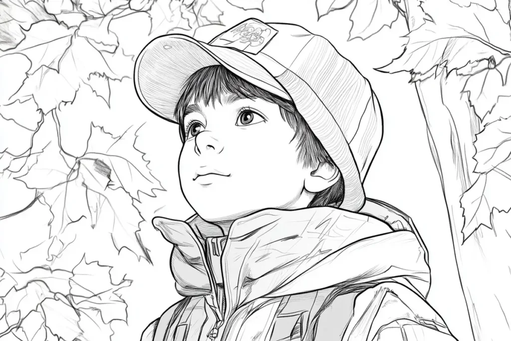 garçon manga coloriage