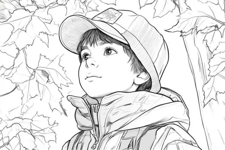 garçon manga coloriage