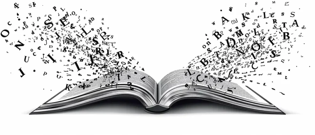 livre ouvert lettres